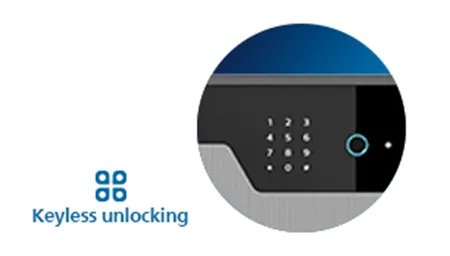 With fingerprints and PIN codes