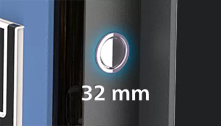 32 mm locking bolts against drilling and prying