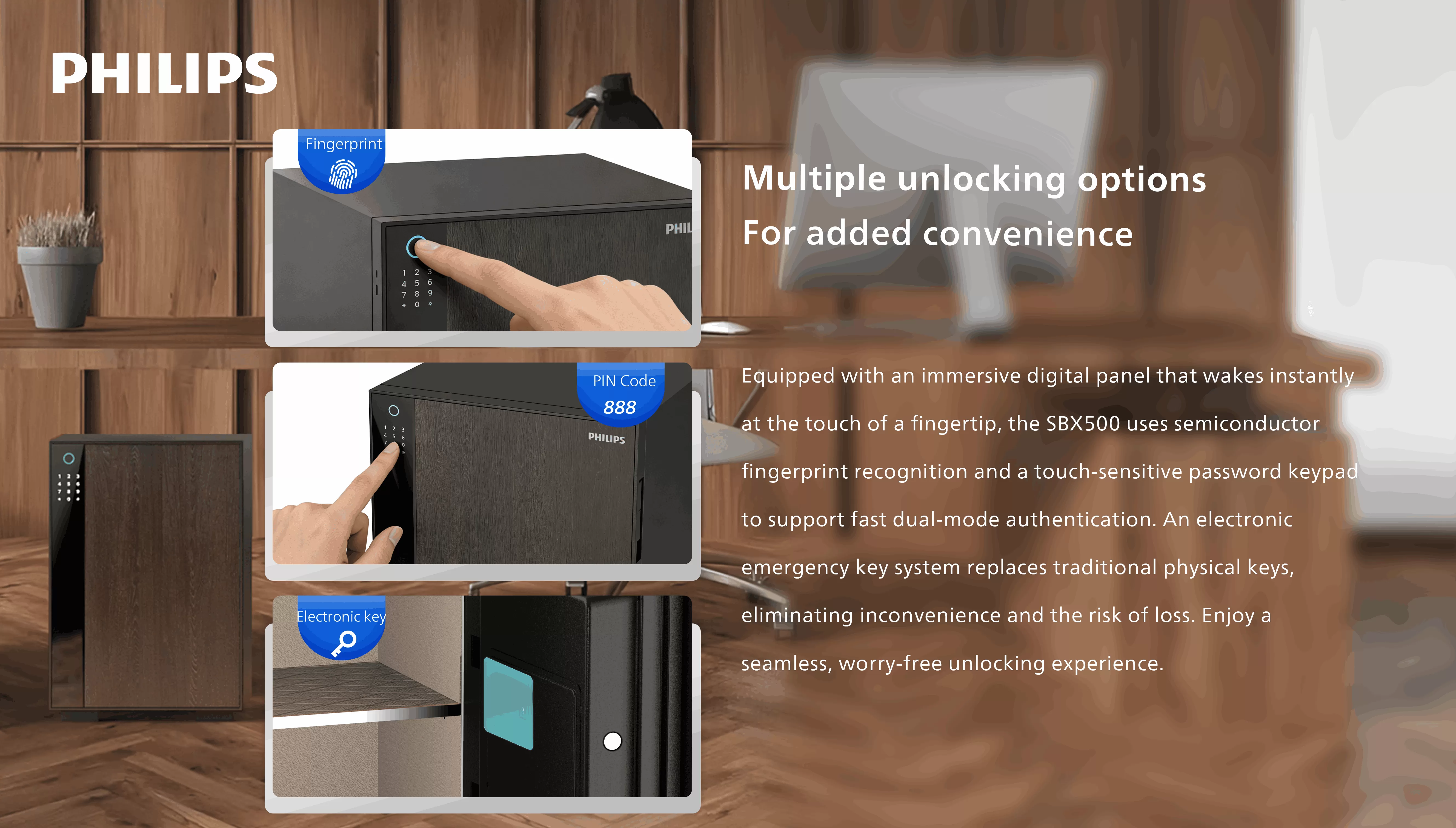 Multiple unlocking options 