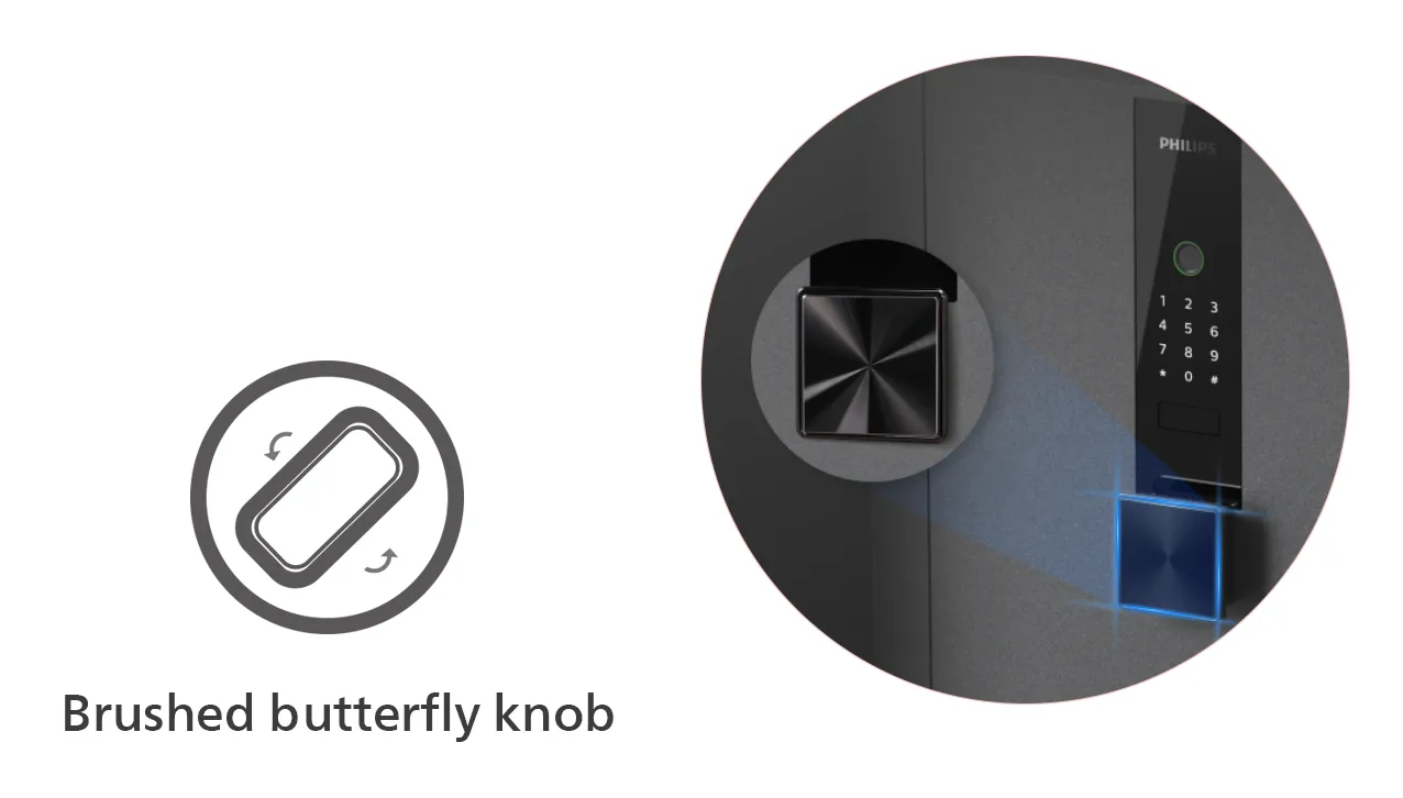 Brushed butterfly knob