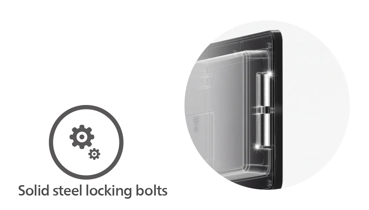 Solid steel locking bolts