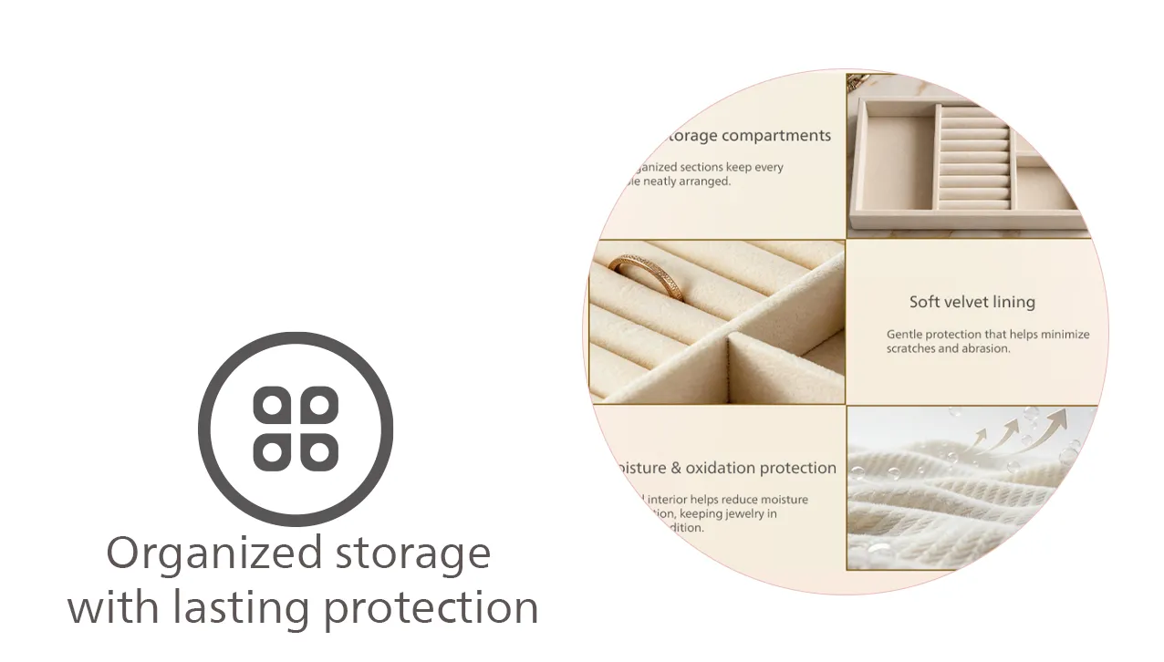 Organized storage with lasting protection
